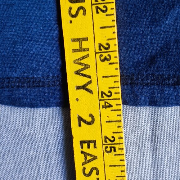 Private Member V-neck pullover men's size L blue with graphic design - Picture 8 of 8